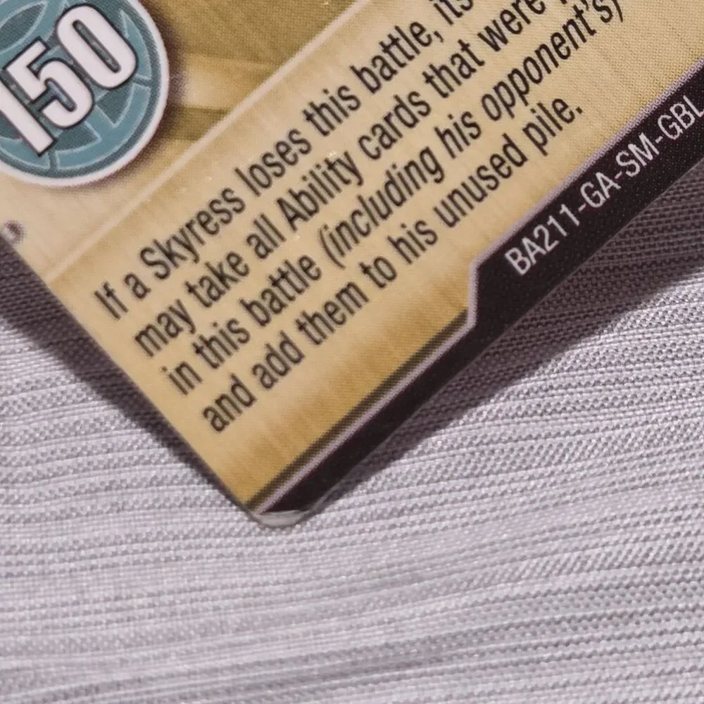 BAKUGAN Battle Brawler SKYRESS Metal Gate Card 16/48b BA211-GA-SM-GBL 2008
